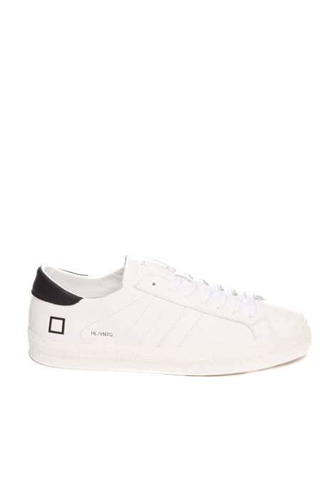 White/black hill low sneaker D.A.T.E. | HILL LOW U VINTAGECALF-WHT/BLK